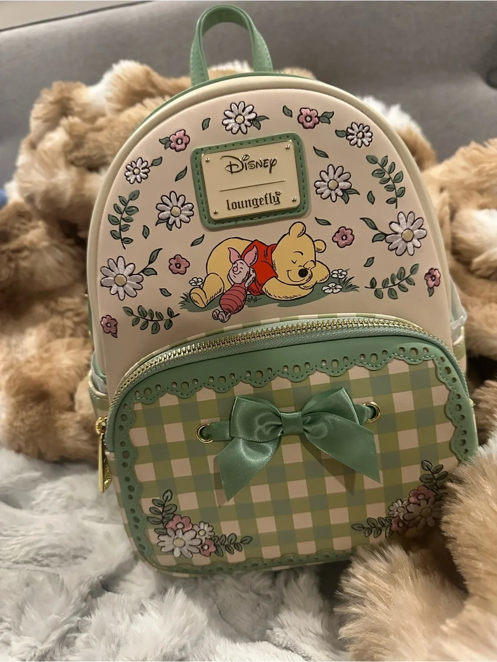 Loungefly Winnie the Pooh Embroidered Floral Mini Backpack
